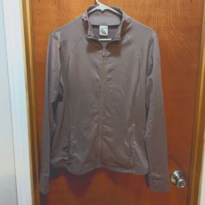 PINK Active Athletic Zip Up Grey With Pockets XL